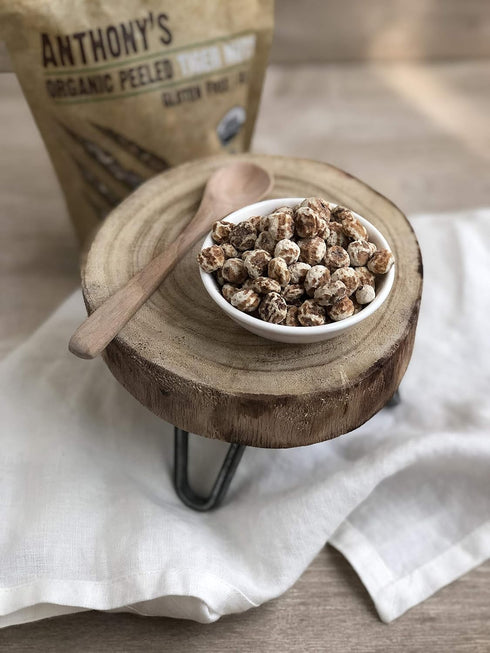 12 oz, Anthony's Organic Peeled Tiger Nuts, Raw, Gluten Free, Non GMO, Paleo Friendly