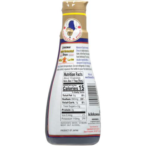 6.8 Oz (Pack 6) Kikkoman Sauce Soy Double Fermentd, Fl
