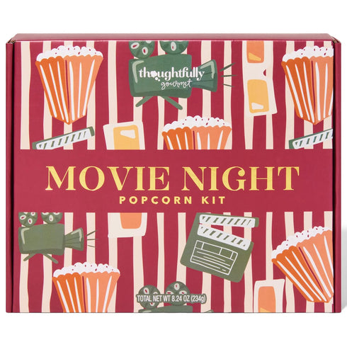 Set, 10 5 Thoughtfully Gourmet, Movie Night Popcorn Includes Yellow and Mixed Popcorn Kernels, Paper Bags, Seasonings