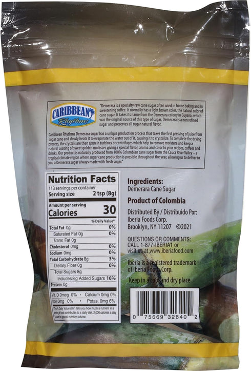 CARIBBEAN RHYTHMS 1.5 lb. Pure Cane Demerara Sugar