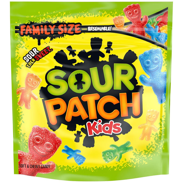 SOUR PATCH KIDS Soft & Chewy Gummy Candy, Family Size, Bulk Candy,