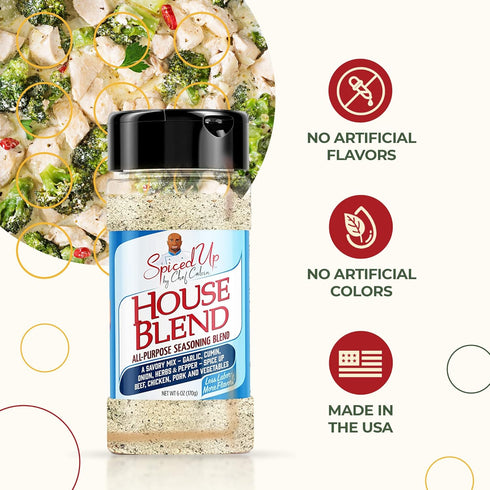 Spiced Up by Chef Calvin, All Purpose Seasoning, 6 oz/170 g - Savory Chef's Blend for Meat & Veggies