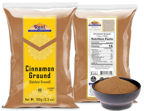 Rani Cinnamon Powder (Ground) Spice, 3.5oz (100g) - All Natural, Salt-Free, Vegan, Gluten Friendly