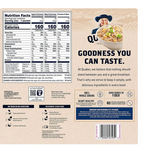 Generic Pack, 1.51 52 Count (1 pack) Instant Oatmeal Variety Ounces