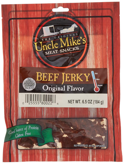 Uncle Mike's Walnut Creek Amish Foods Beef Jerky Original 6.5oz Package