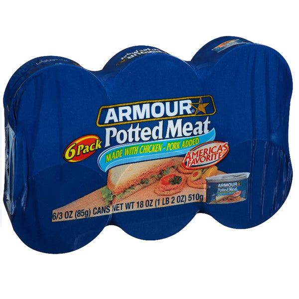 Armour Star Potted Meat, Ready to Eat Canned Meat, 10g Protein Per Serving,