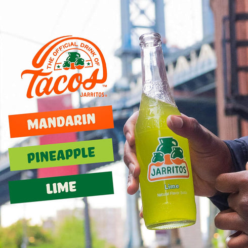 3-Flavor Pack (17.7 oz, 24 12 6 6 Jarritos - Mexican Soda, Variety Bottles) - Mandarin, Lime, & Pineapple - Real Cane