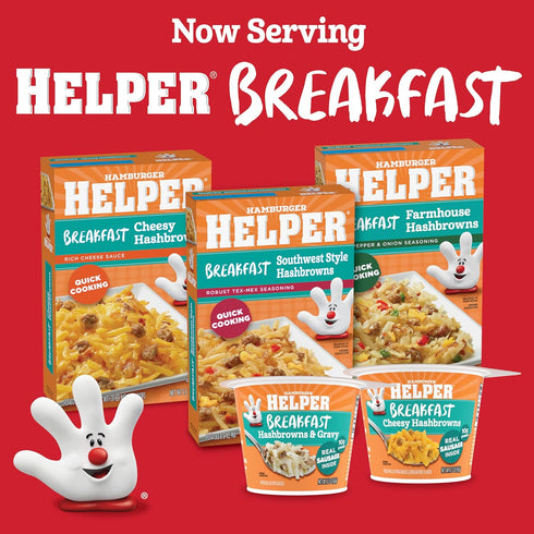 Hamburger Helper 4 oz, 12 BREAKFAST Southwest Style Hashbrowns, per case