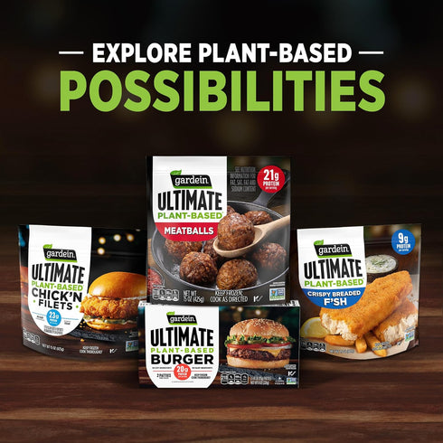 Frozen 15 oz. Gardein Ultimate Plant-Based Meatballs, Vegan, Meat Alternative