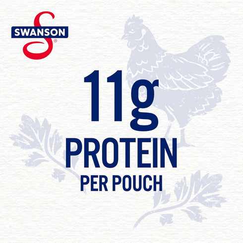 2.6 OZ Swanson Garlic and Herbs White Chunk Fully Cooked Chicken, Ready to Eat, Simple On-the-Go Meals, Pouch