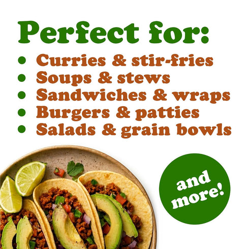 8 Food to Live Organic Yellow Pea Flakes, Ounces Textured Pea Protein. Plant Based Vegan Meat Substitute. No-GMO, Keto
