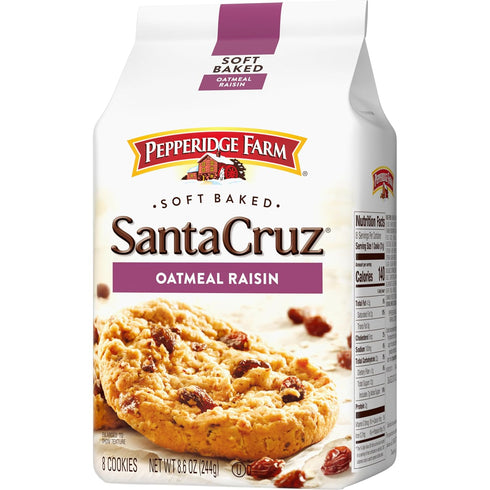 8.6 oz. Pepperidge Farm Santa Cruz Soft Baked Oatmeal Raisin Cookies, Bag