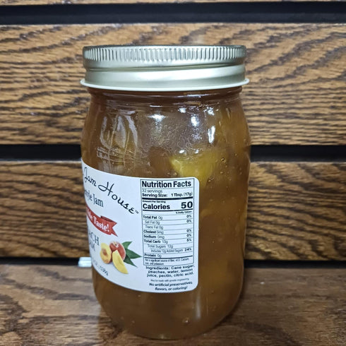 19 Sweet Peach Jam | All Natural Homestyle Fruit Jam | Jelly Preserve Spread | Spreadable Preserves Jams Jellies Fruits