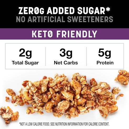 5g 8oz, 1 Count KIND Zero Added Sugar Granola, Caramel Mocha Nut, Gluten Free, Low Sugar, Keto Snacks, Protein