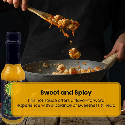 Splintered Sauce Lu'Au Pohaku Hot Sauce - Tropical Fusion of Pineapple and Carolina Reaper