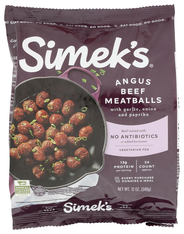 Simek's , Original Beef Meatballs, 12 Ounce