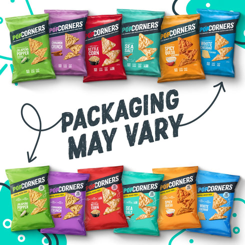 1 (Pack 20) (Packaging PopCorners Popped Corn Snacks, White Cheddar, Ounce of May Vary)