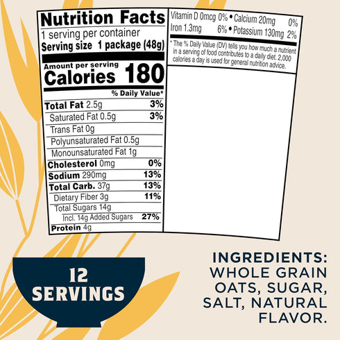 1.69 (Pack 12) Quaker Instant Oatmeal Express Cups, Maple & Brown Sugar, Ounce