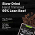 8.5oz No Mans Land Beef Jerky - Fajita Lime | Slow-Dried, Smoked & Seasoned Jerky Strips | High Protein, Low Carb, Low