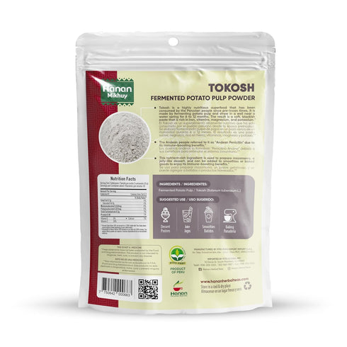 HANAN MIKHUY 100% 3.5oz (100g) Fermented Potato Pulp (Tokosh) Powder (Molido) from Peru Andes Natural, Vegan, Non-GMO