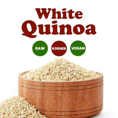 3 Food to Live White Quinoa, Pounds All Natural Whole Grain, Perfect for Salads, Soups, Quick and Easy to Cook, Meal