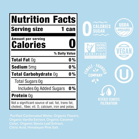 0 0 12oz (1 Count) Nixie Organic Zero Sugar Soda, Cream Soda, Sugar, Calories, Healthy Soda Pop, Non-GMO, Caffeine