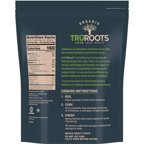 100% (2lb Tru Roots Whole Grain Quinoa Bag)