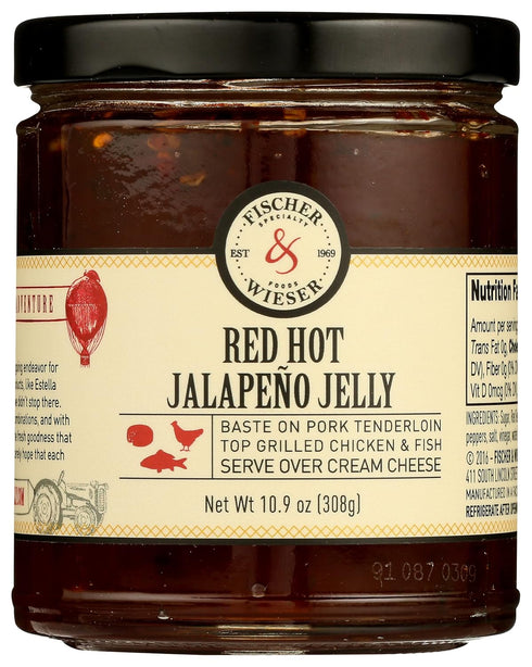 Fischer & Wieser Red Hot Jalapeo Jelly, 10.9 Ounces (Pack Of 6)