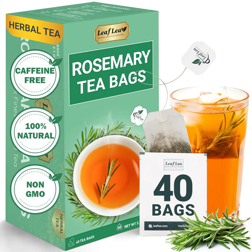 LeafLea 40 Premium Rosemary Tea Bags from 100% Natural Rosemary Leaves, Herbal