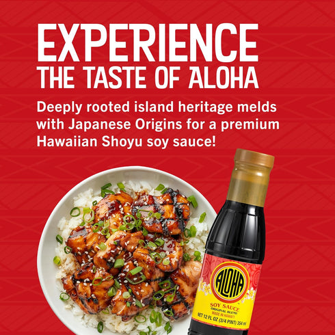 Aloha Shoyu - Original Blend Soy Sauce - Sweet and Light Profile - Made in Hawaii - 1/2 Gallon