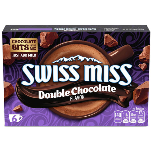 Swiss Miss Double Chocolate Flavored Hot Cocoa Mix, 1.18 oz., 6-Count Envelopes