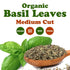 1.5 Food to Live - Organic Basil Leaves, Pounds Dried & Cut. Great for Pizzas, Pesto, Soups, Sauces, Salads and Herbal