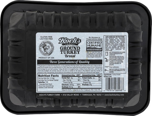 Kochs Turkey Farm 16 OZ Ground Turkey Breast