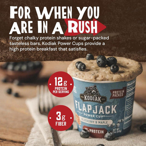 2.16 (Pack 12) Kodiak Cakes Pancake On the Go, Blueberry and Maple, Ounce