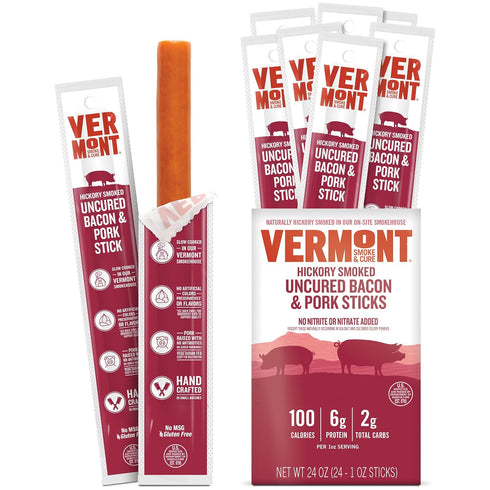 Vermont Smoke & Cure - Hickory Smoked Uncured Bacon Pork Sticks -