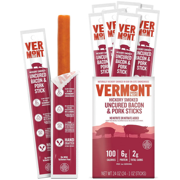 Vermont Smoke & Cure - Hickory Smoked Uncured Bacon Pork Sticks -