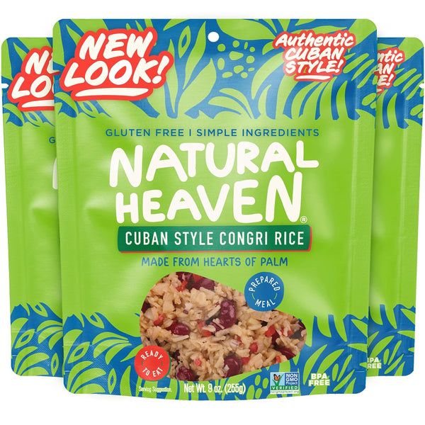 Natural Heaven Hearts of Palm Cuban Style Congri Rice, Ready & Seasoned