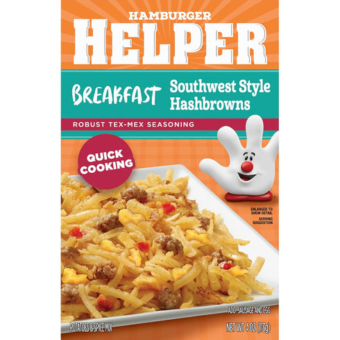 Hamburger Helper 4 oz, 12 BREAKFAST Southwest Style Hashbrowns, per case
