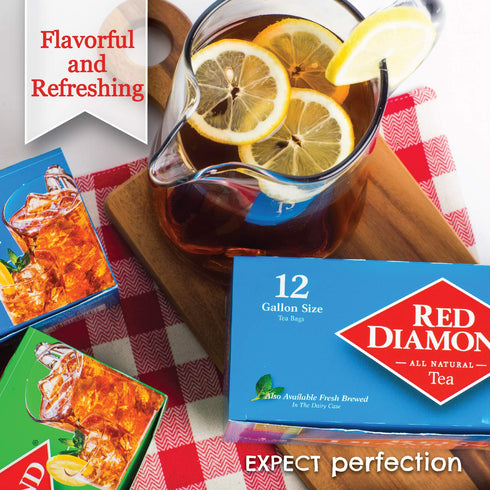 50 Count (6 Pack 300 Count) Red Diamond Iced Tea Bags | Family Size Tea Bags | Delicious and Freshly Brewed Taste |