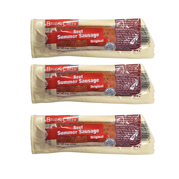 generic Brushy Creek Beef Summer Sausage Original, 5 oz, 3 Pack