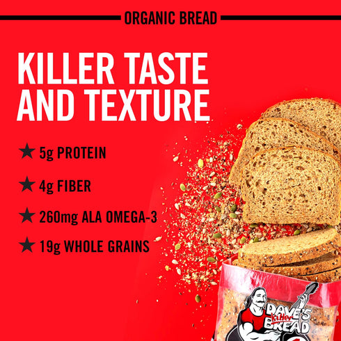 1g 25 oz Dave's Killer Bread Powerseed, Seeded Organic Bread, Sugar per Slice, Loaf