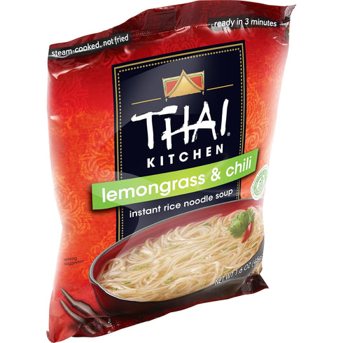 1.6 oz (Pack 12) Thai Kitchen Gluten Free Lemongrass & Chili Instant Rice Noodle Soup