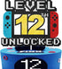Level 12th Unlocked Cake Topper - 12th Birthday Level Up Game Theme Party Decorations for Kids