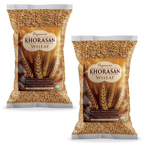 PowerGrow Systems Khorasan Wheat - 100% Certified Organic Khorasan Whole Wheat Grain by PowerGrow