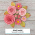 Set, 9 Count Global Sugar Art Roses & Blossoms Sugar Cake Flowers Pink, with leaves by Chef Alan Tetreault