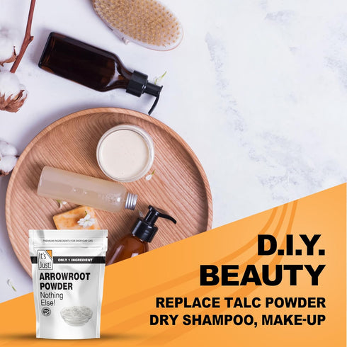It's Just Arrowroot Powder, 8oz, Natural Thickener, Gluten-Free, Dairy-Free, Non-GMO, Cornstarch Substitute