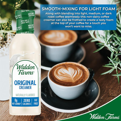 2-Pack, 12 oz Walden Farms Original Coffee Creamer Zero Calorie, Fat-Free, Sugar-Free, Low Carb, Keto-Friendly