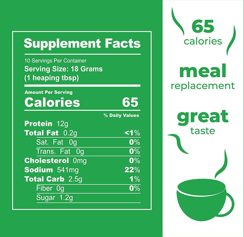 InstaBroth Bone Broth Powder, Grass Fed, Pasture Raised Collagen, 12g Protein, 6.4oz (Chicken Flavor)