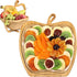 Gift Basket Dried Fruit by It's Delish 3 in 1 Wooden Apple