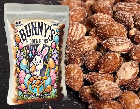 Pack Bunnys Hidden Gems Gourmet Salted Roasted Almonds | Premium Snack Perfect for Easter, Gifting, or Everyday